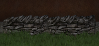 A Low stone wall